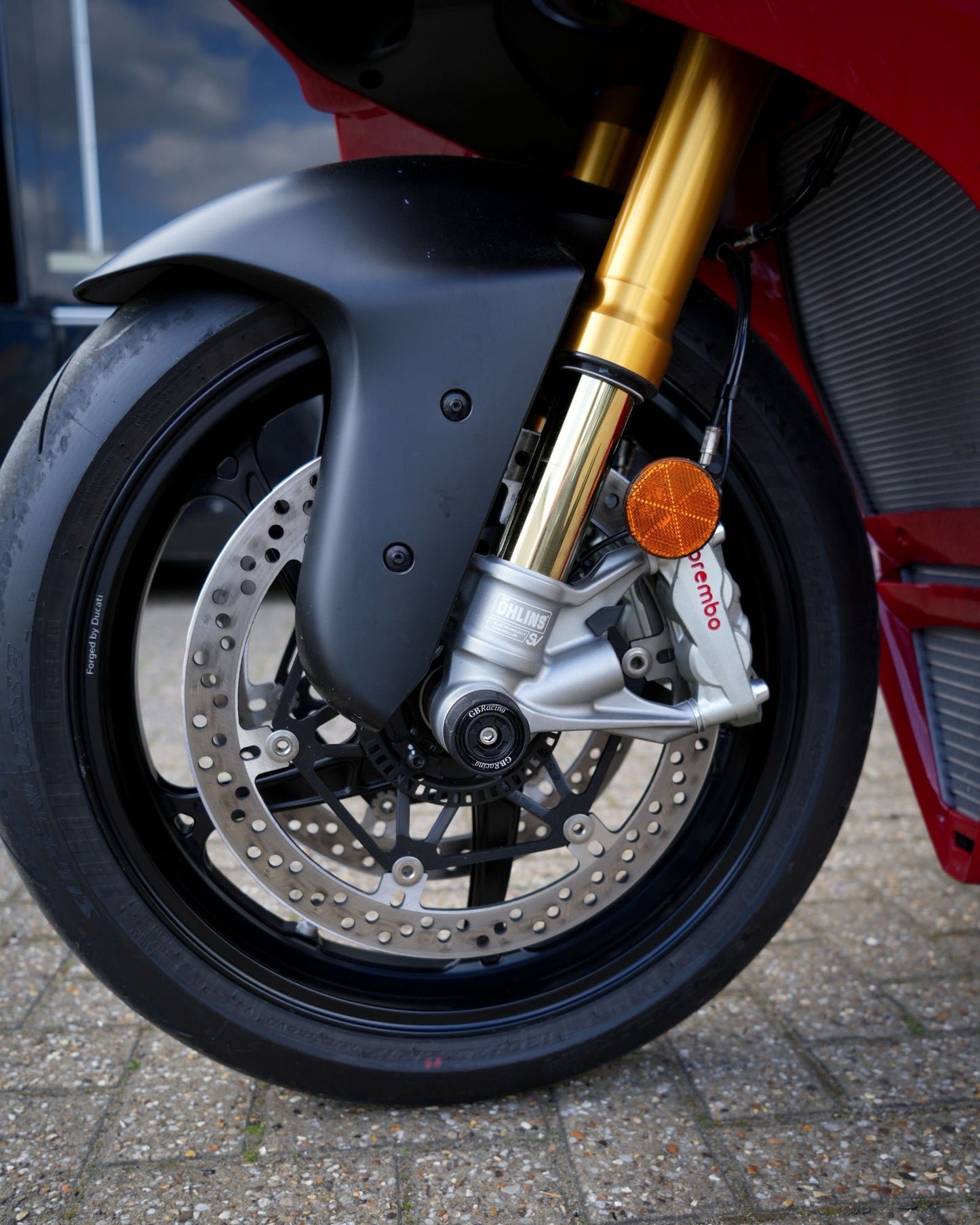 Ducati Panigale V4 S 2025 GBRacing Spindle Protectors