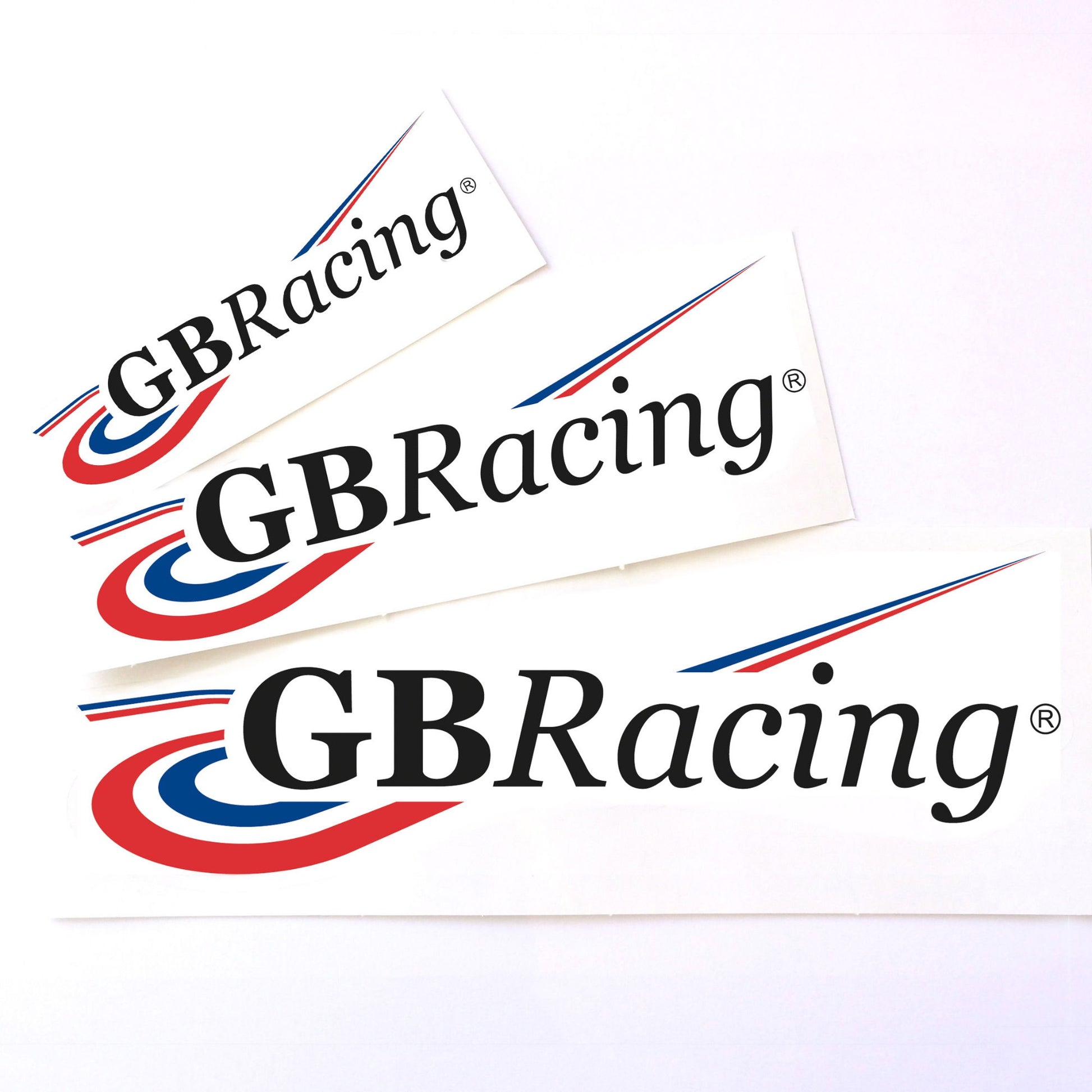 Three GBRacing Stickers logo