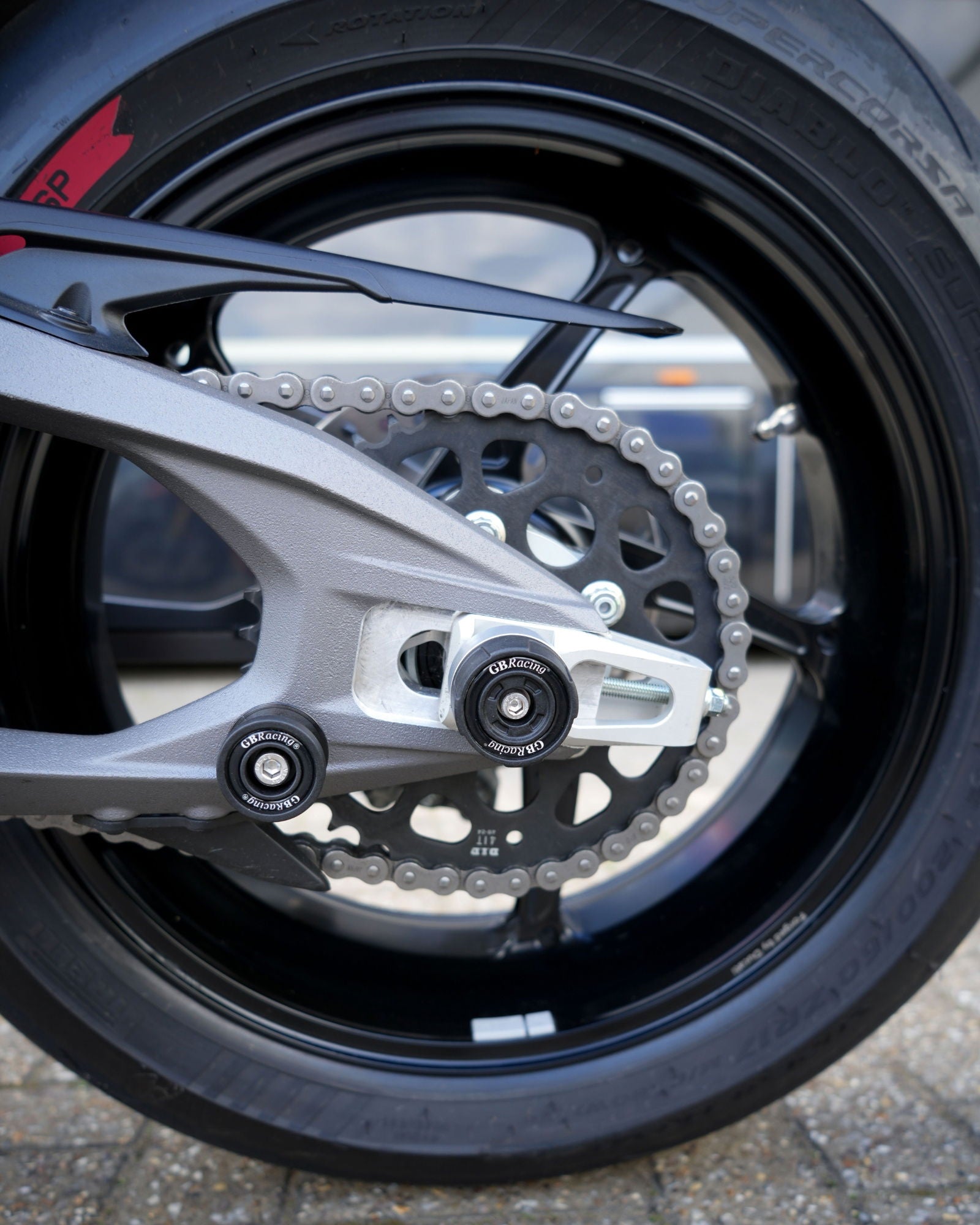 Ducati Panigale V4 S 2025 GBRacing  Spindle Protectors
