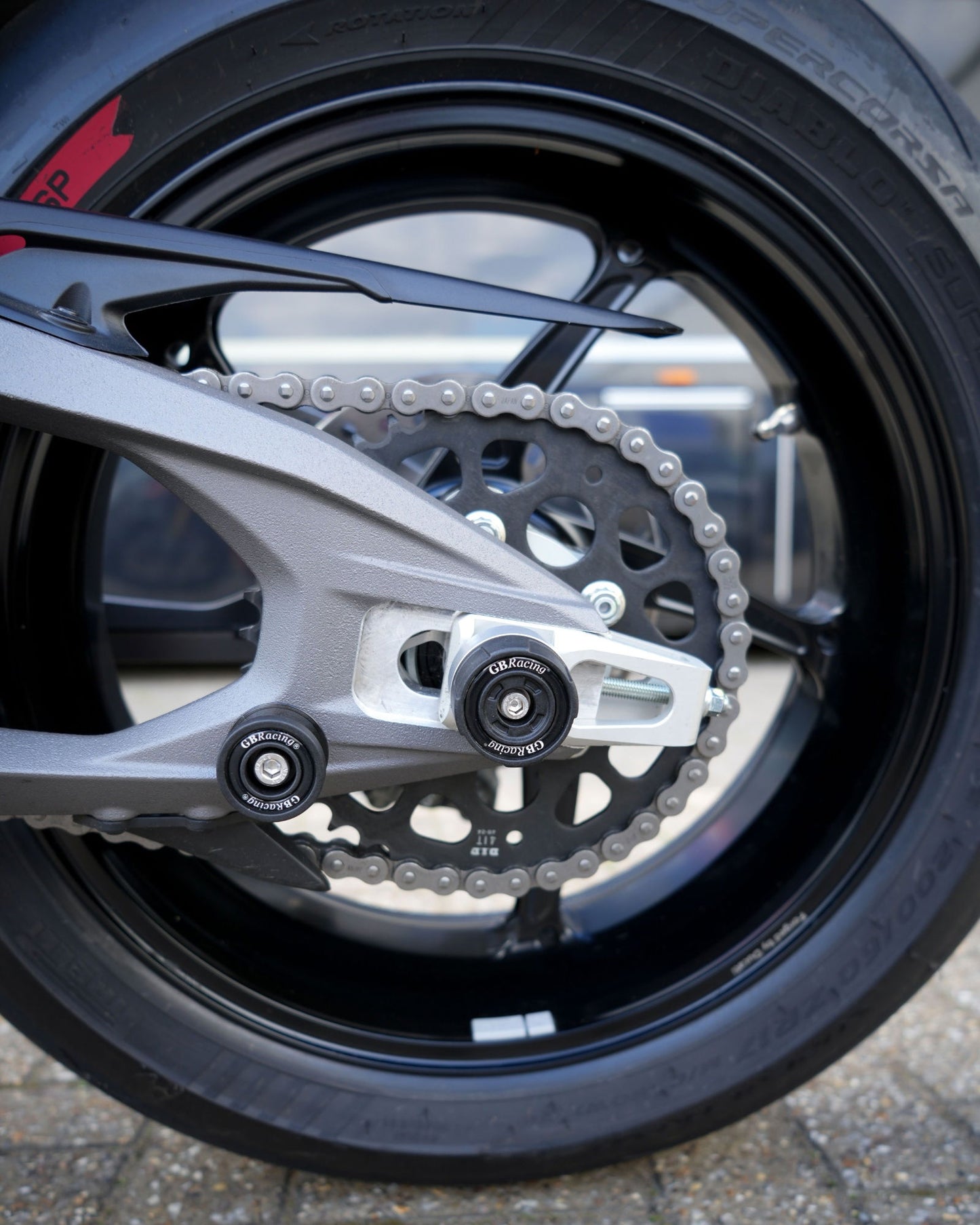 Ducati Panigale V4 S 2025 GBRacing  Spindle Protectors
