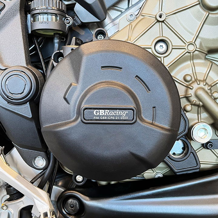 EC-V4-MS-2022-2-GBR GBRacing Engine Protection Clutch Cover Ducati