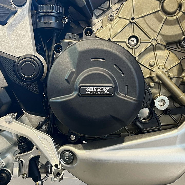 EC-V4-MS-2022-2-GBR GBRacing Engine Protection Clutch Cover Ducati
