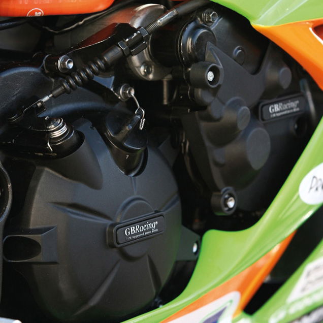 EC-ZX6-2009-2-GBR GBRacing Engine Protection Clutch Cover Kawasaki