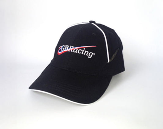 Black cap with 'GBRacing' logo on a white background