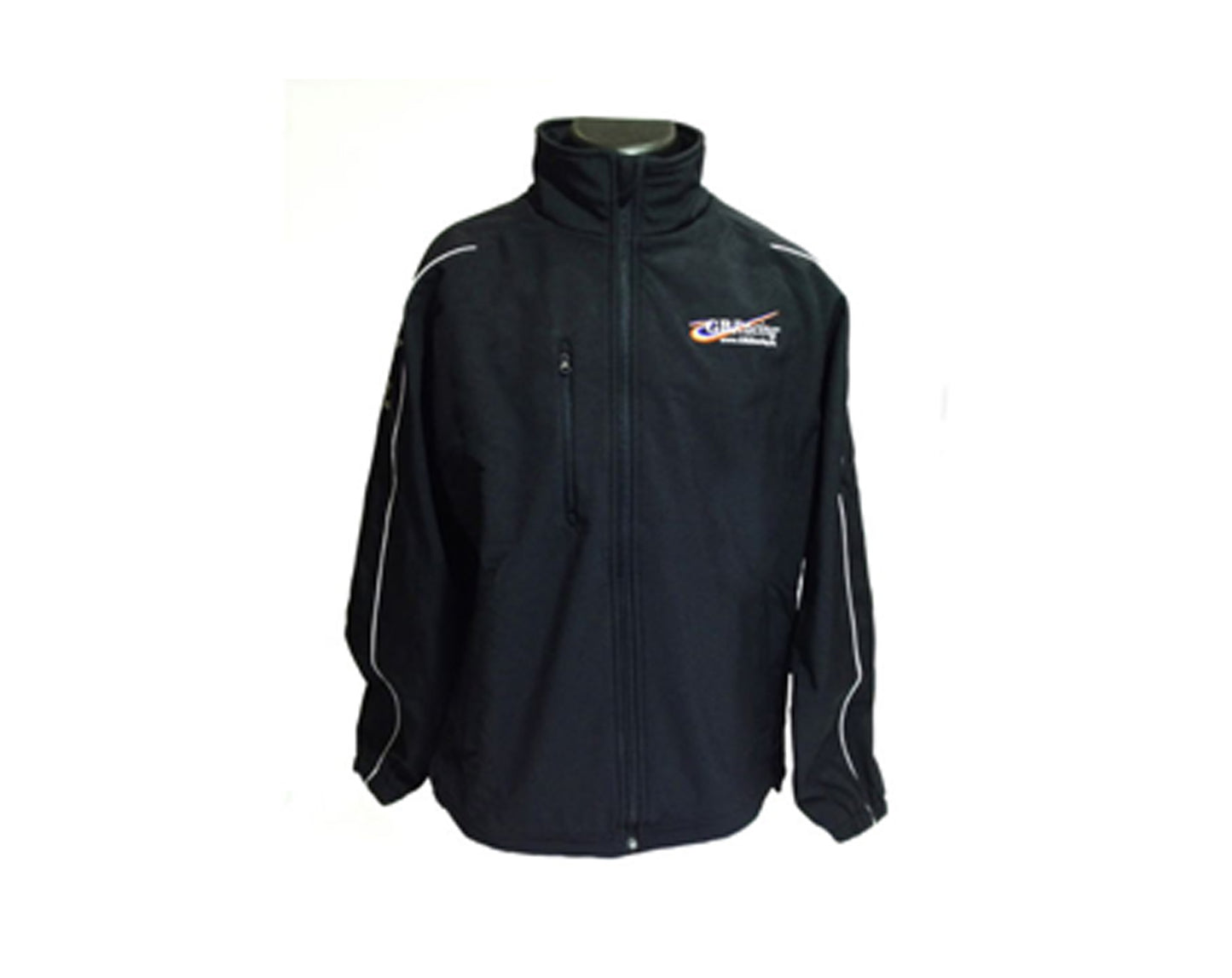 GBRacing black jacket with a logo on a white background