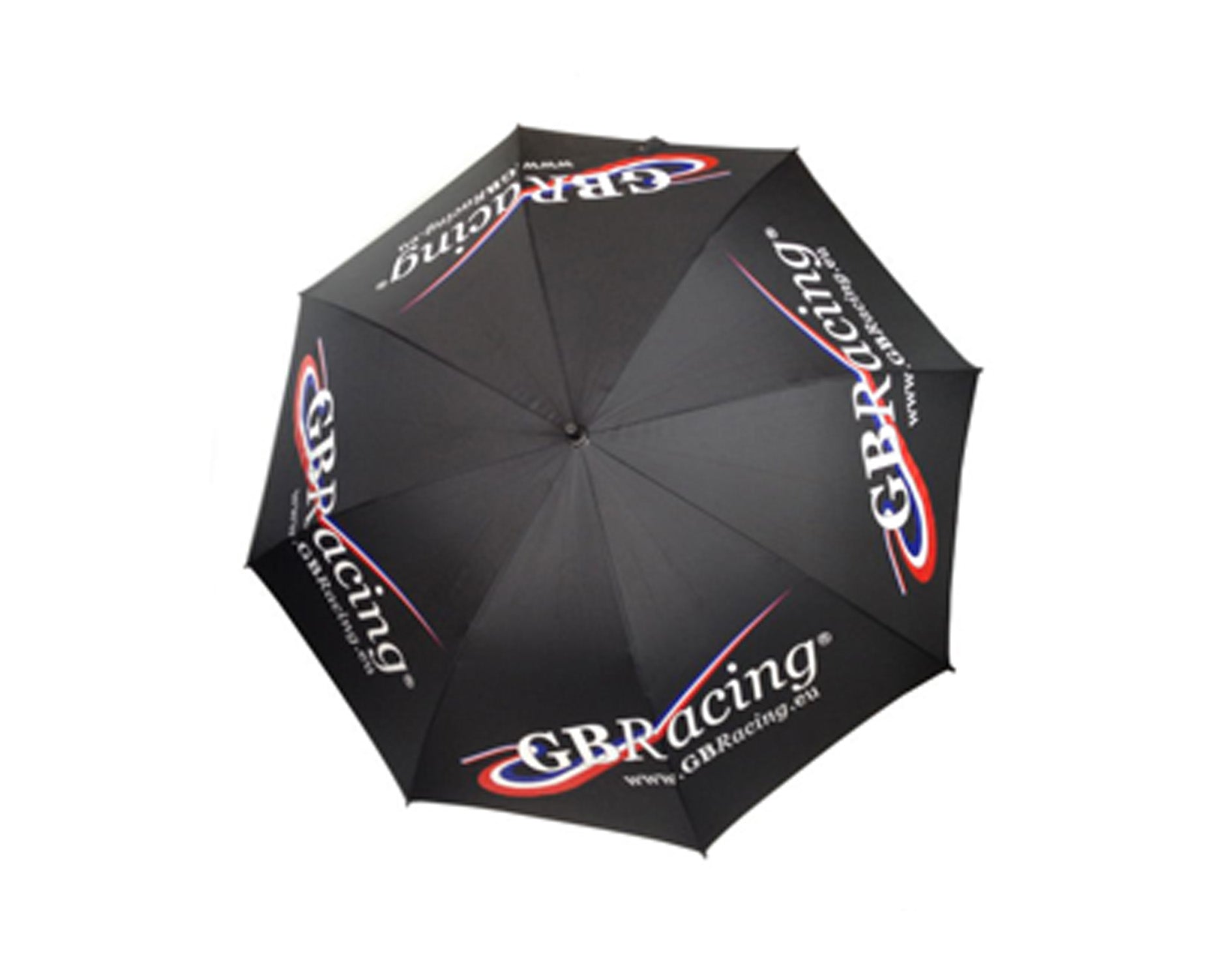 Black umbrella with GB Racing logo 