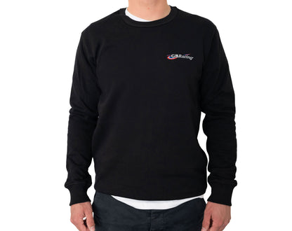 GBRacing black sweatshirt with a logo