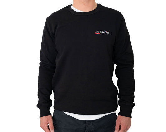 GBRacing black sweatshirt with a logo