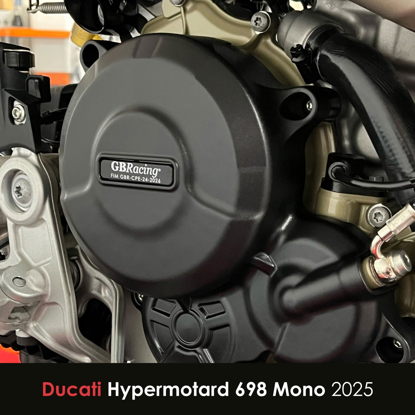 GBRacing Engine Protection Clutch Cover Ducati Hypermotard 698 Mono 2025