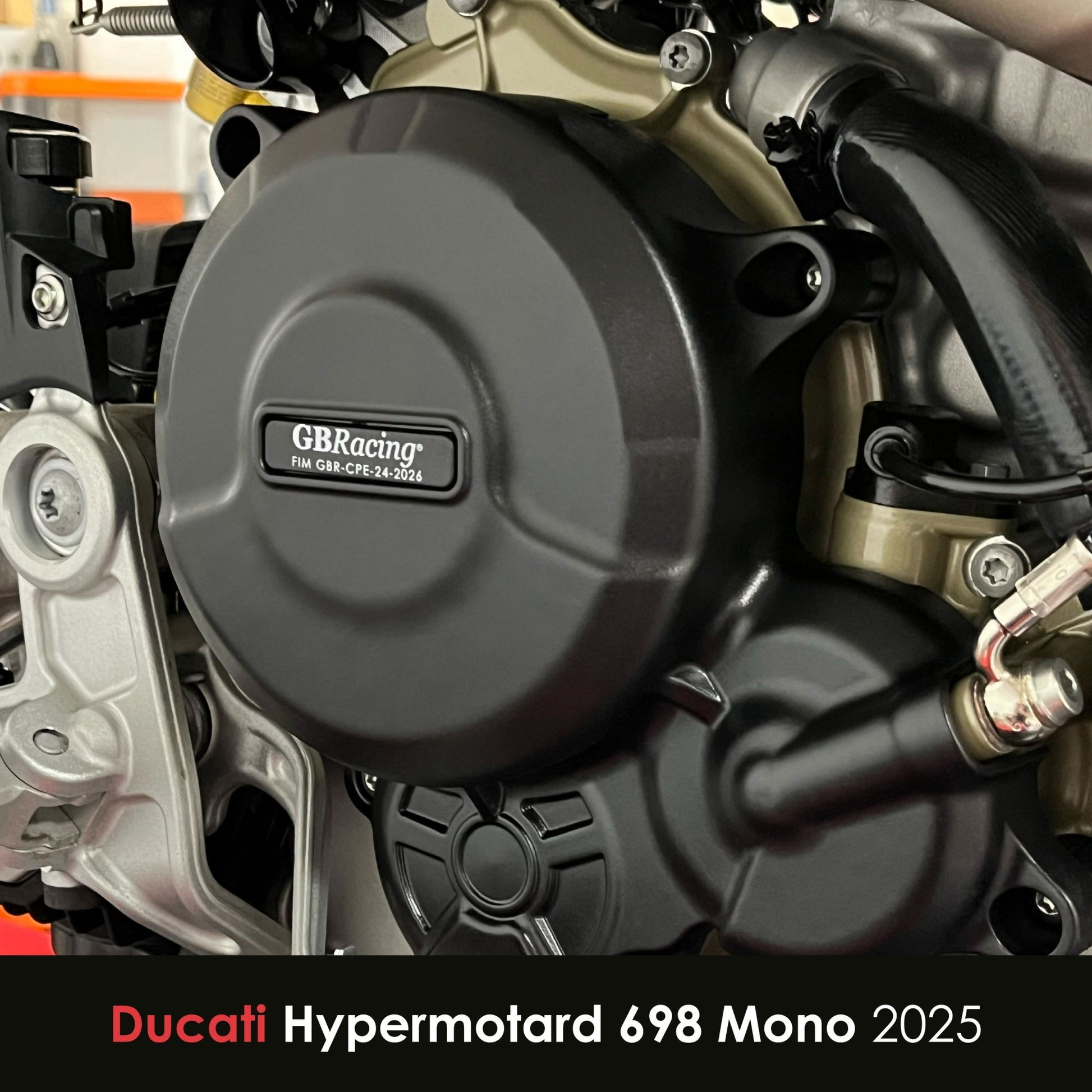 GBRacing Engine Protection Clutch Cover Ducati Hypermotard 698 Mono 2025