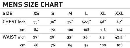Mens Size Chart