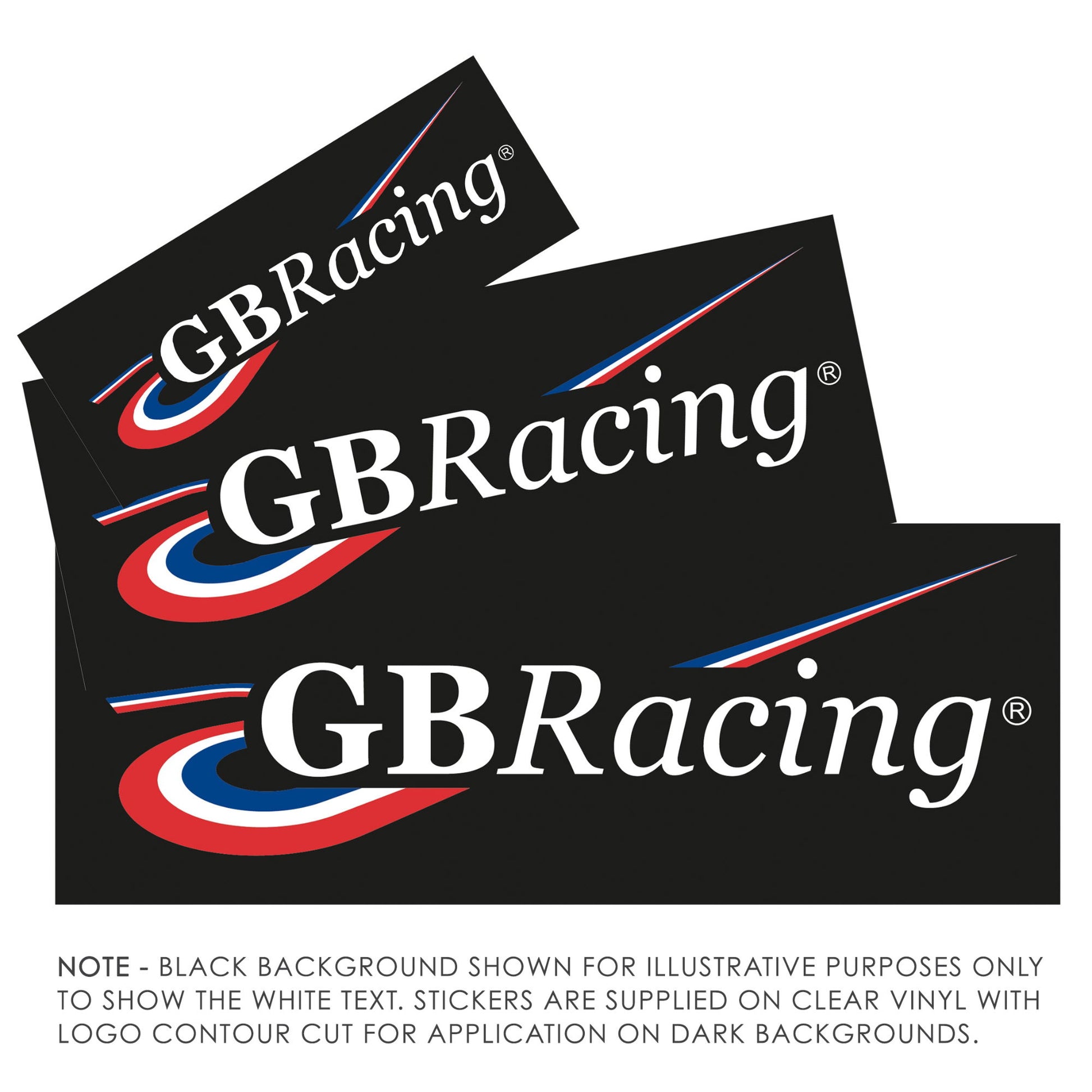 White GBRacing Stickers